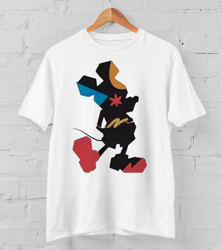 Disney World Funny Mickey Stands Abstract Colorful T-Shirt