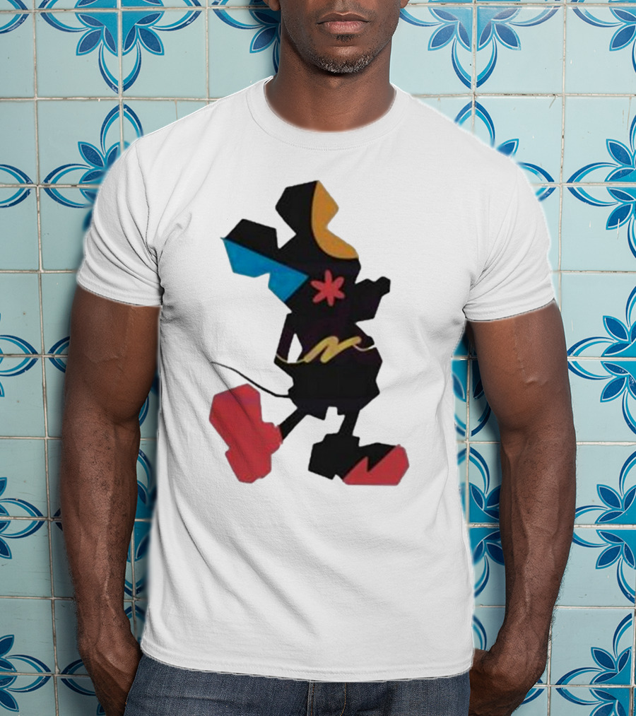 Disney World Funny Mickey Stands Abstract Colorful T-Shirt