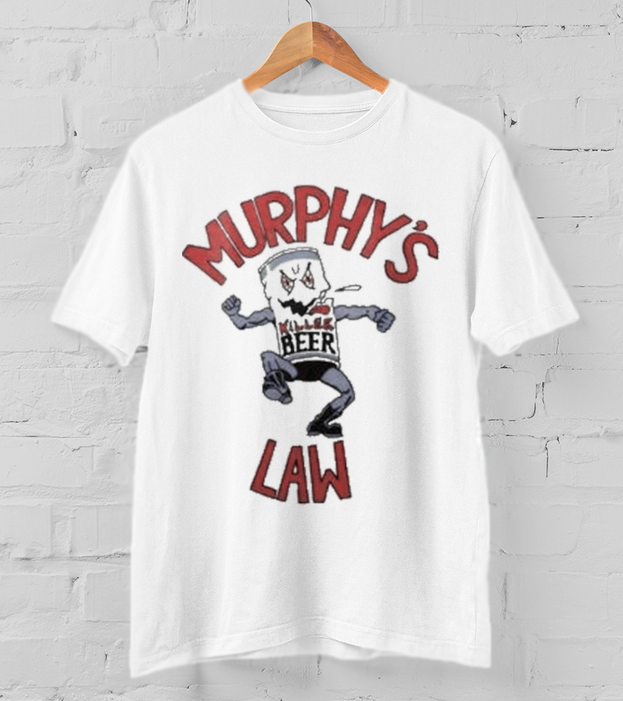 Murphy's Law Killer Beer Can Cartoon T-Shirt