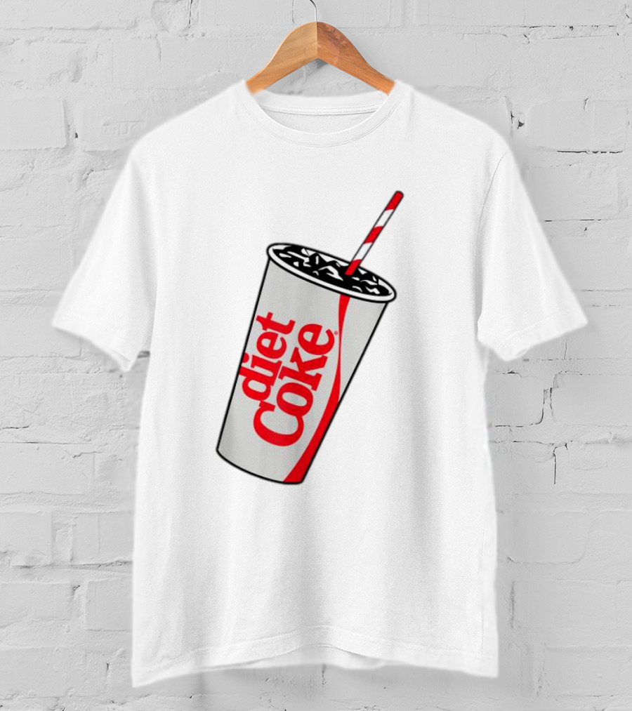 Coca-Cola Diet Coke Cup With Straw Heart Bubbles T-Shirt