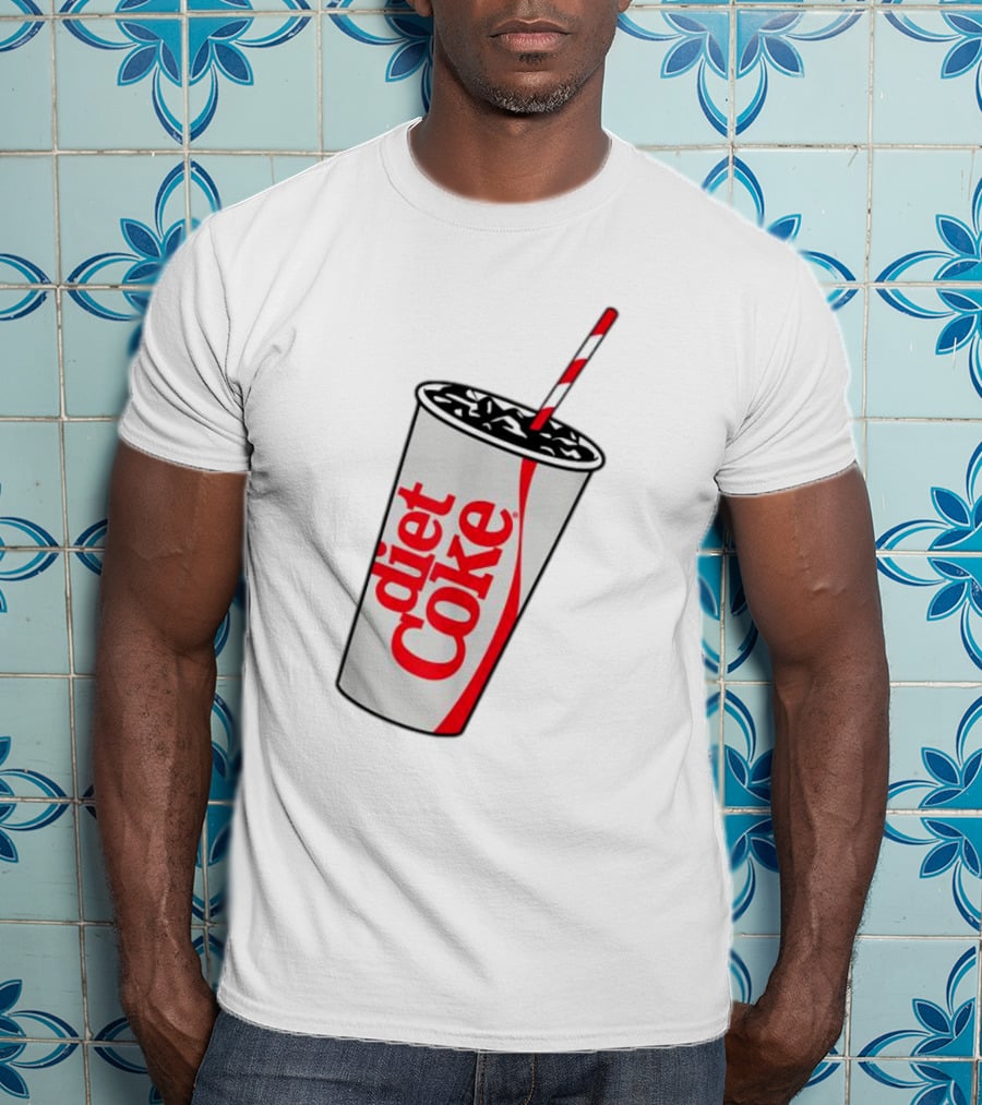 Coca-Cola Diet Coke Cup With Straw Heart Bubbles T-Shirt