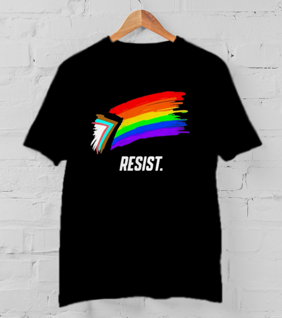 Resist Pride Equality Florida Rainbow Brushstroke T-Shirt