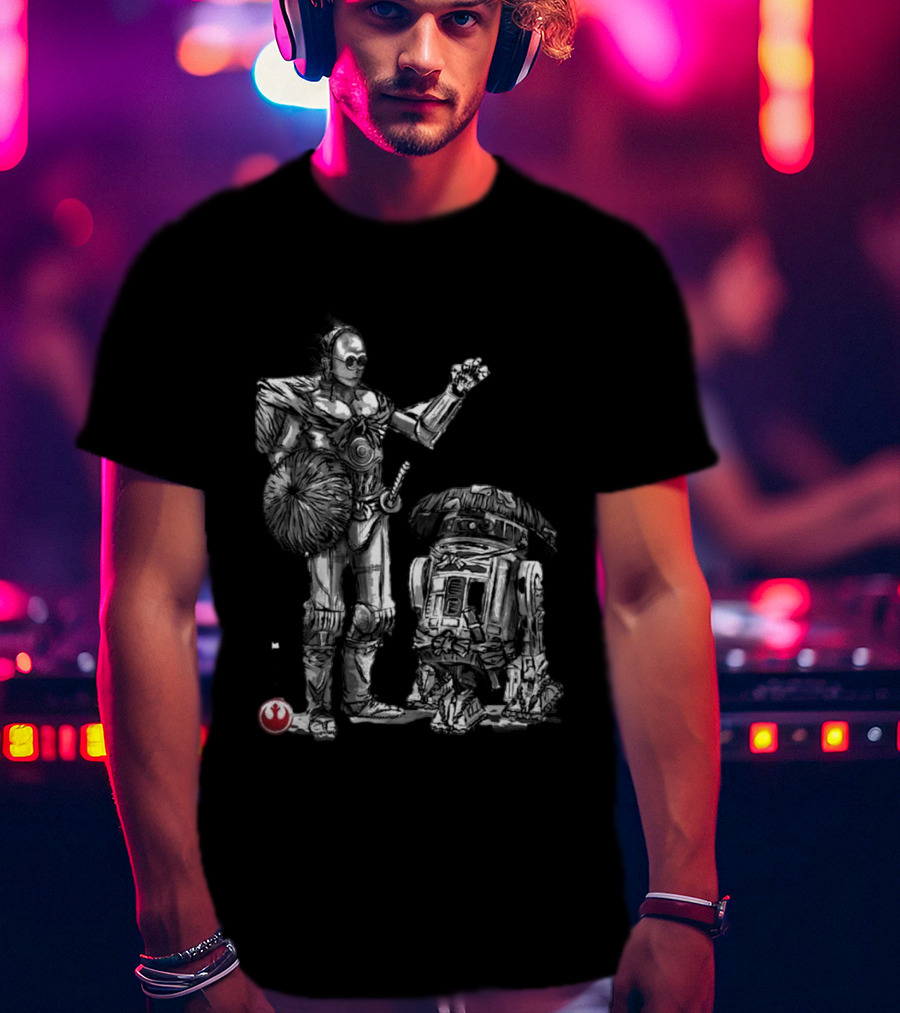 Samurai Droids Sumi-e Star Wars Rebels T-Shirt