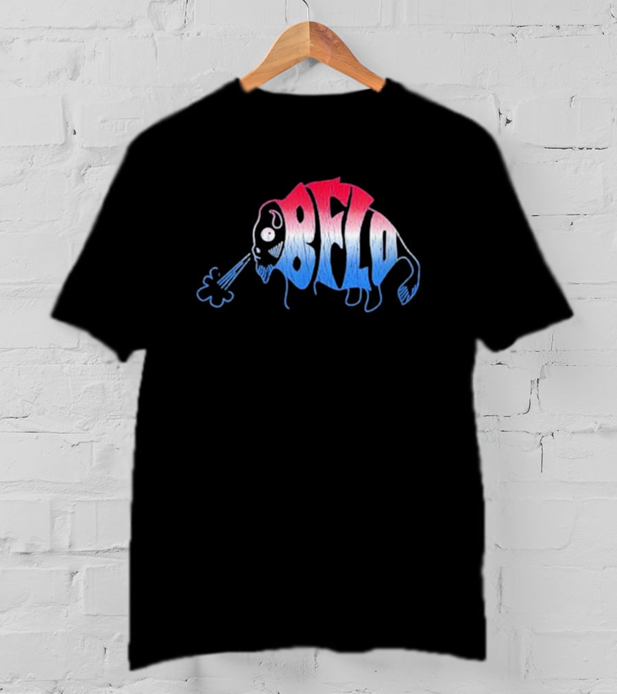 Bflo Buffalo Graphic Red Blue Gradient Buffalo T-Shirt