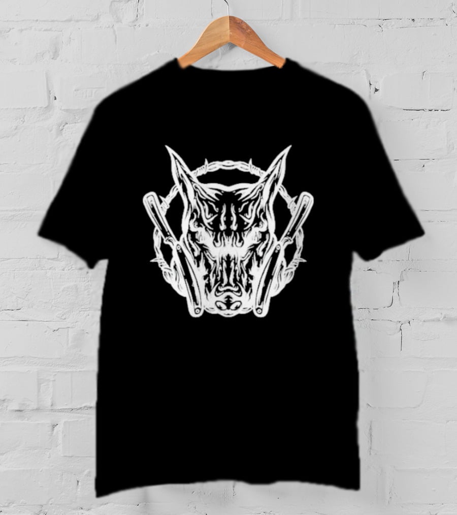 Otis Cogar Barbed Wire Doberman Razor T-Shirt