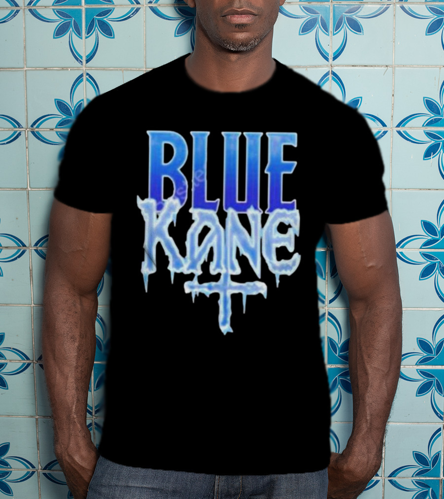 Blue Kane Icy Font Merchandise T-Shirt
