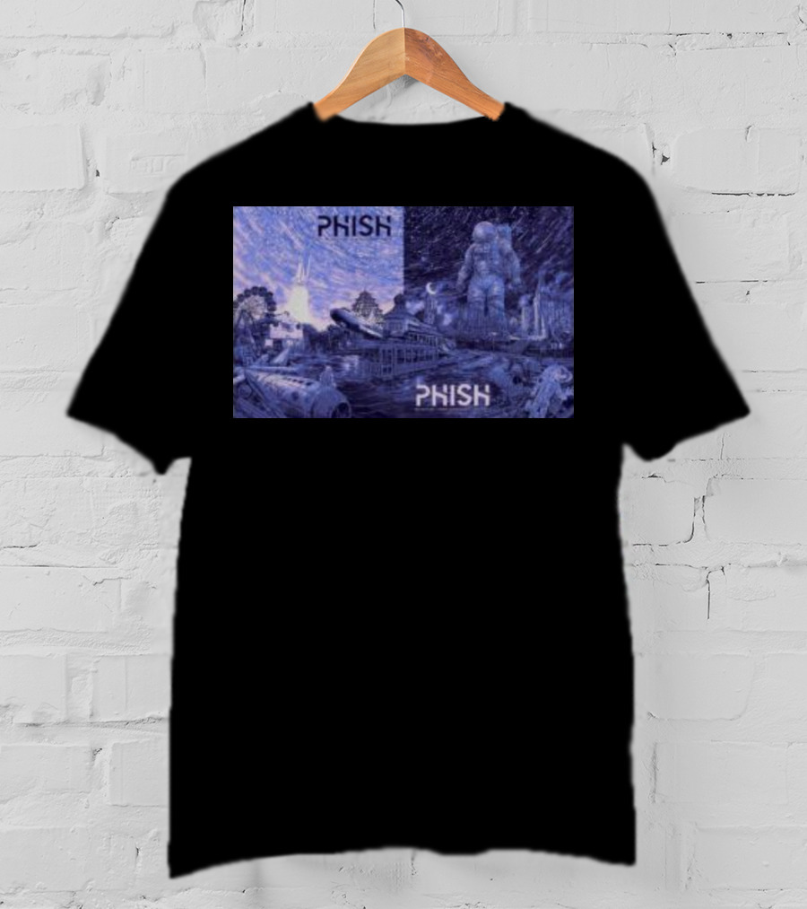 Phish Huntsville Space Astronaut And Carnival Split Scene T-Shirt