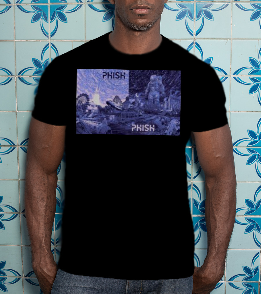 Phish Huntsville Space Astronaut And Carnival Split Scene T-Shirt