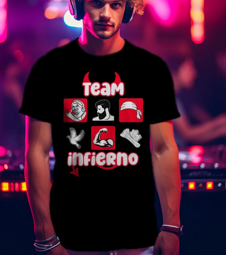 Team Infierno Casa De Los Famosos Trend Icon Set T-Shirt