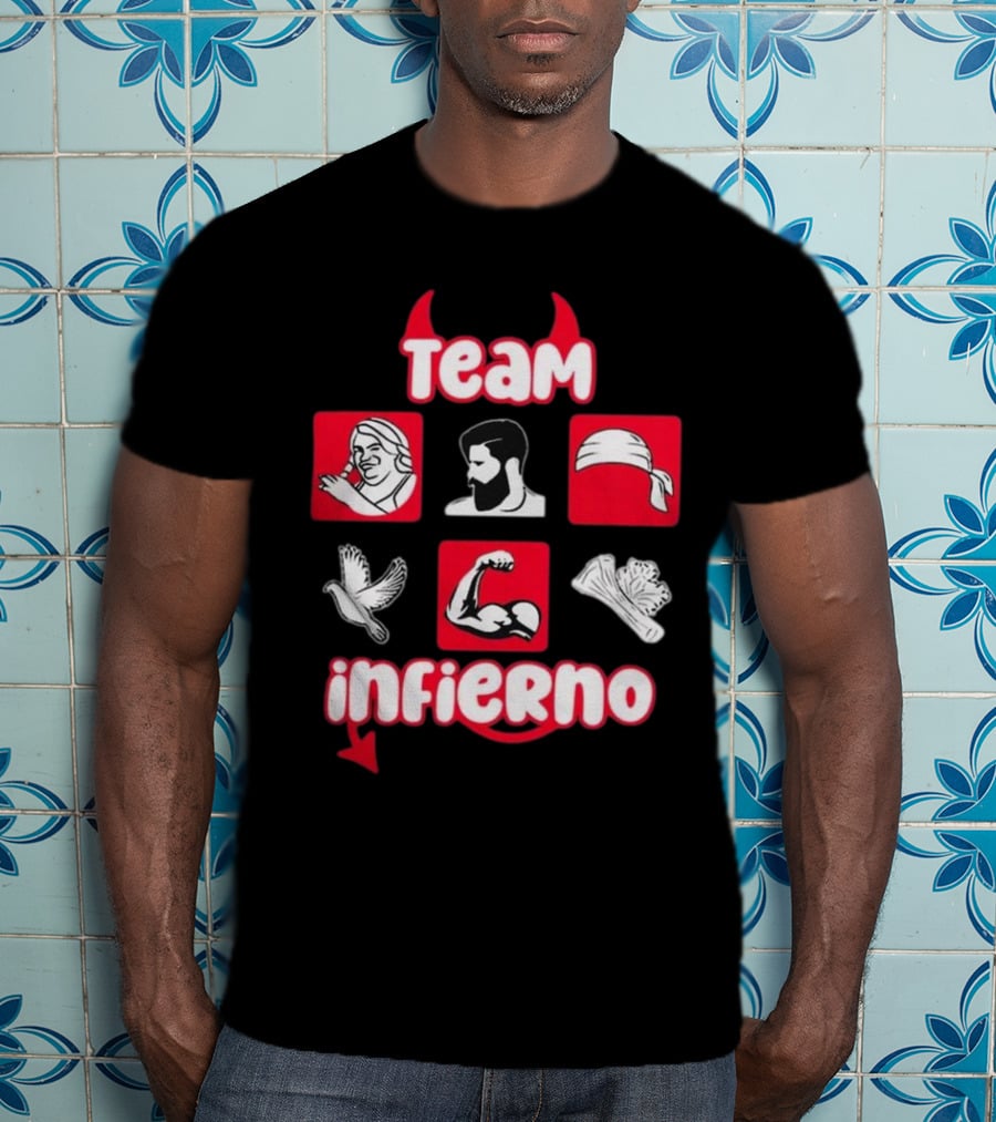 Team Infierno Casa De Los Famosos Trend Icon Set T-Shirt