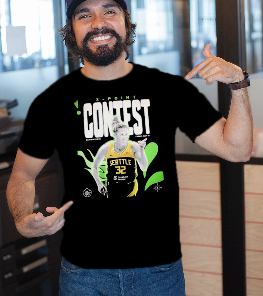 SamI Whitcomb Seattle 32 3-Point Contest Friday July 14 WNBA T-Shirt