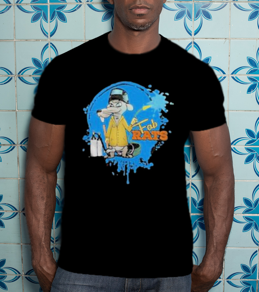 Fab Rats Painter Mouse Cartoon Character T-Shirt