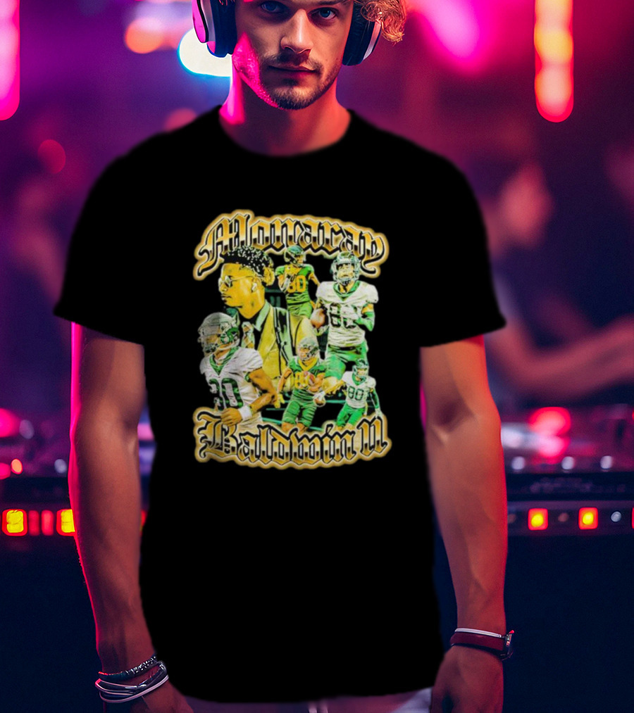 Alonarap Baldwin Vintage Football Montage T-Shirt