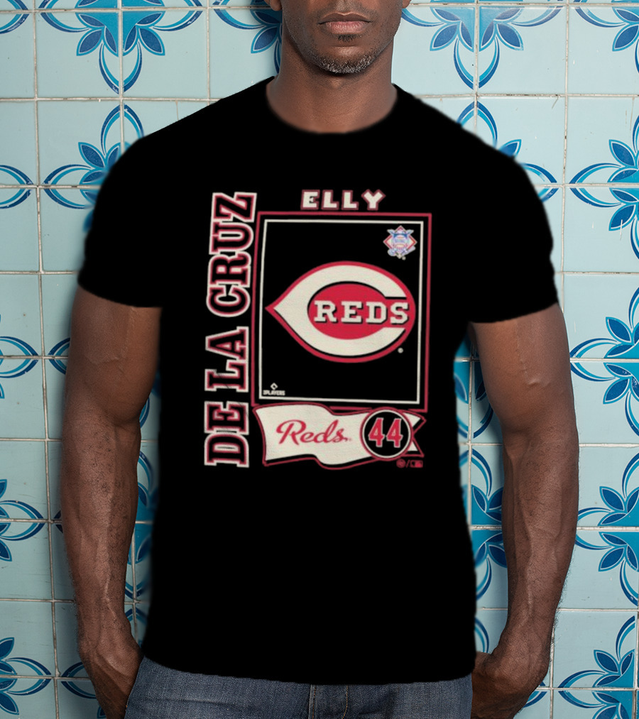 Elly De La Cruz Reds 44 Cincinnati MLBPA Player T-Shirt