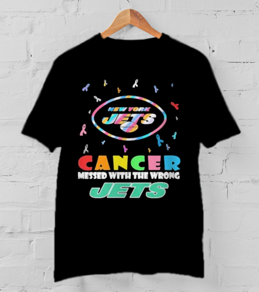 New York Jets Cancer Messed With The Wrong Jets T-Shirt