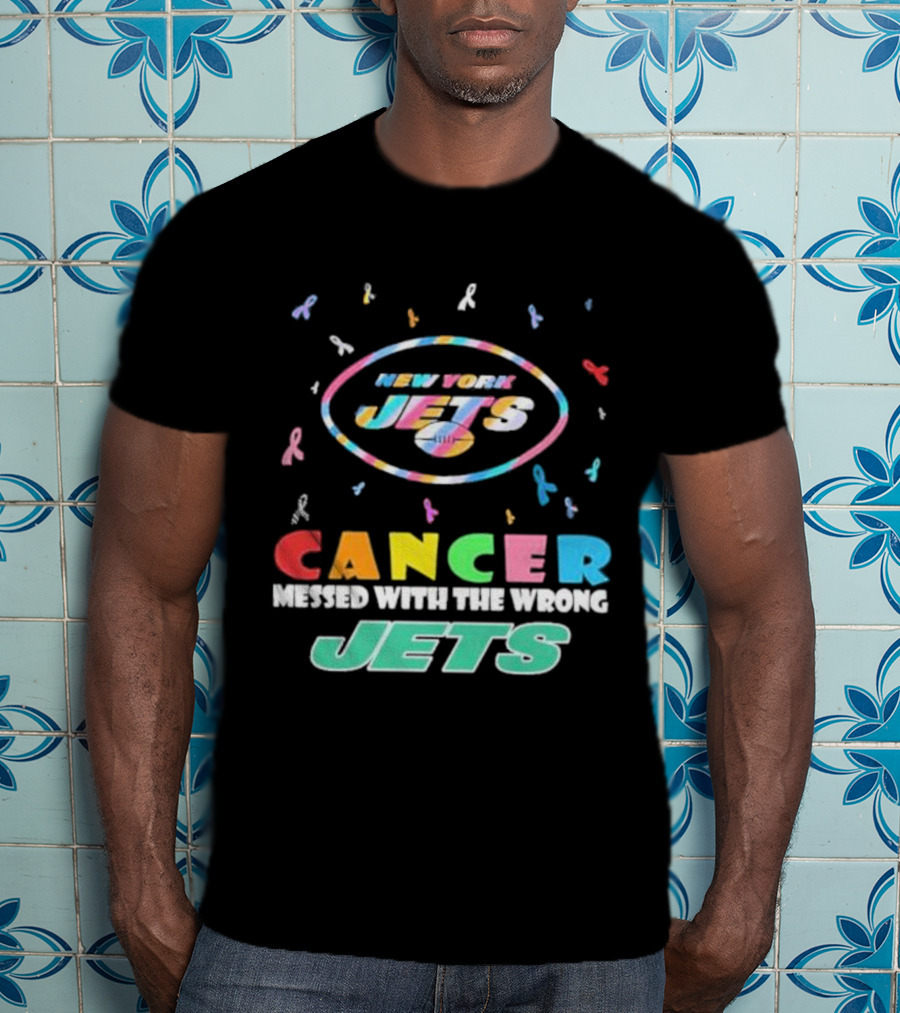 New York Jets Cancer Messed With The Wrong Jets T-Shirt