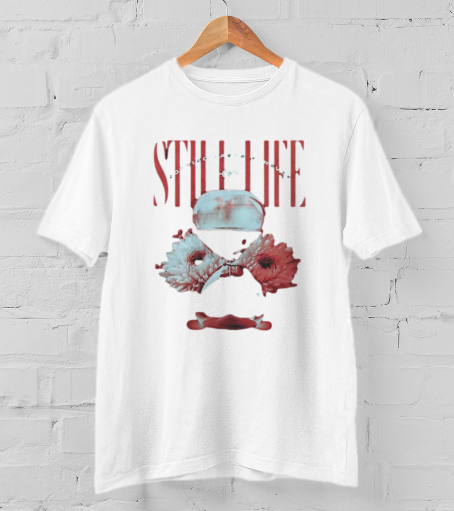 STILL LIFE Nothing Lasts Forever Flowers Hourglass T-Shirt