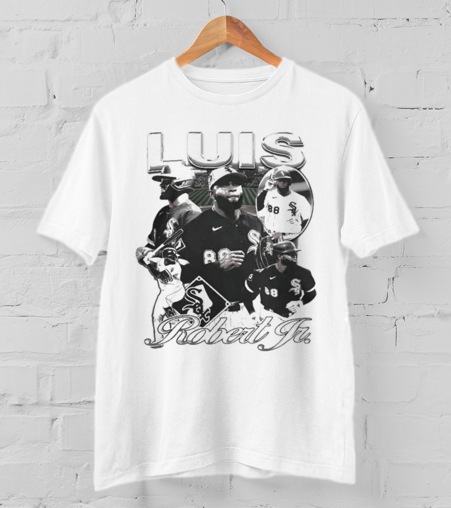 Luis Robert Jr. Chicago White Sox Baseball Multi-Image Collage T-Shirt