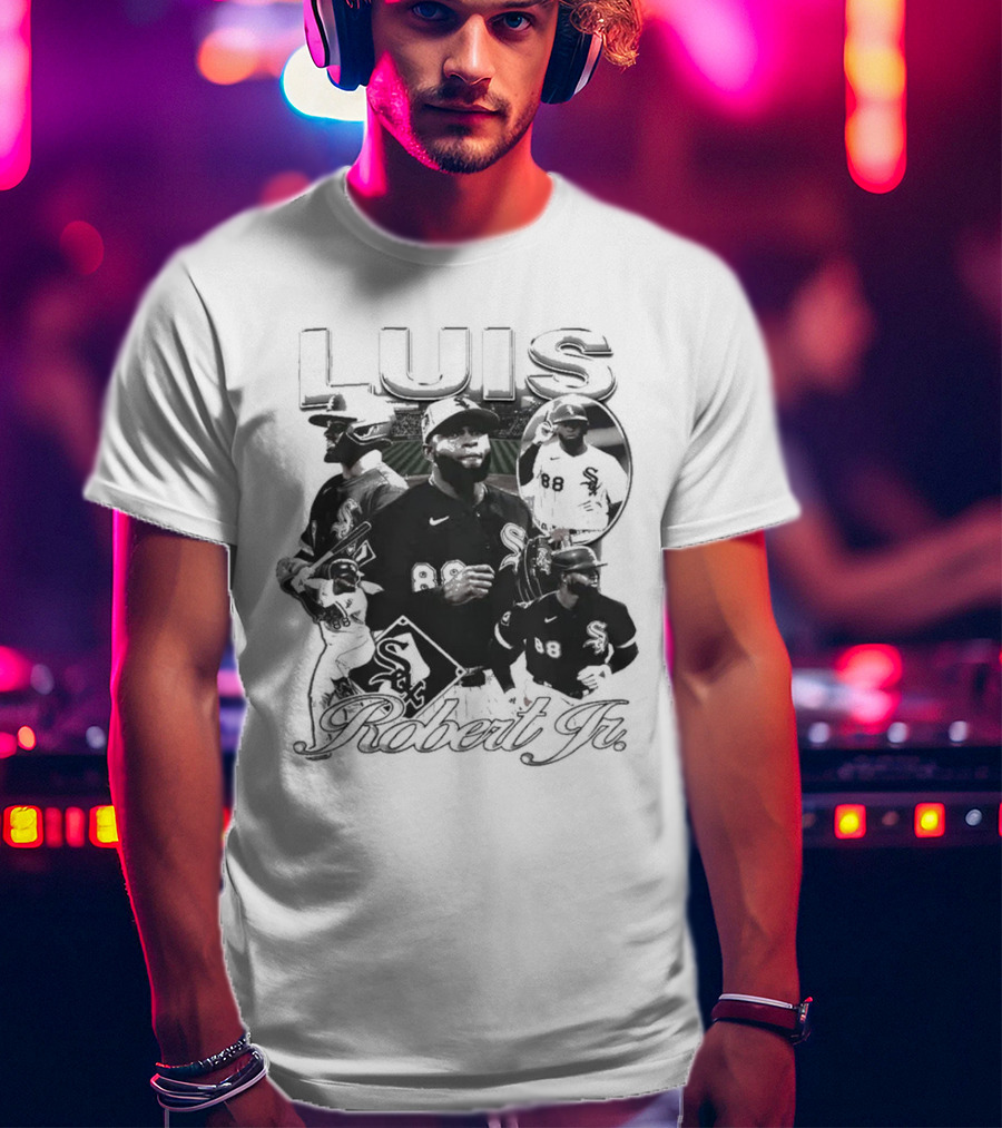 Luis Robert Jr. Chicago White Sox Baseball Multi-Image Collage T-Shirt