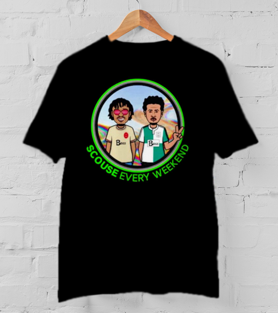 Scouse Every Weekend Boss Characters Peace Sign T-Shirt