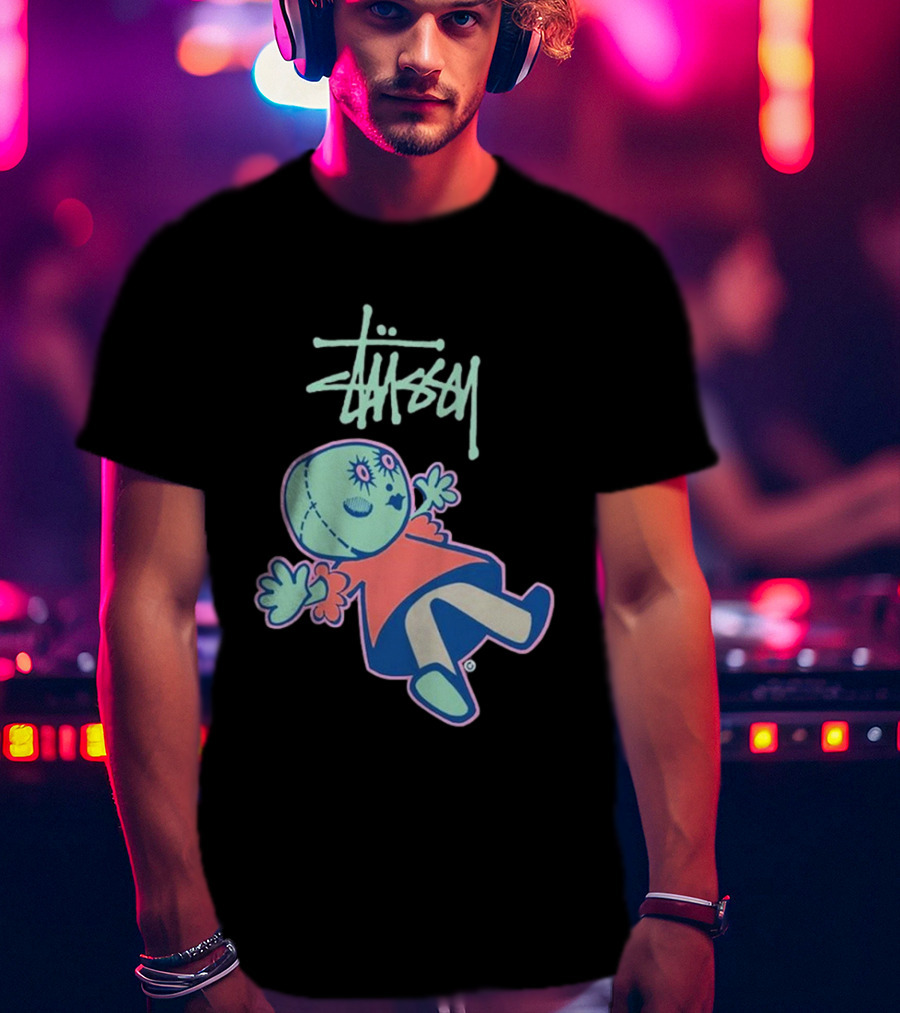 Stussy Dollie Pastel Stitched Character T-Shirt