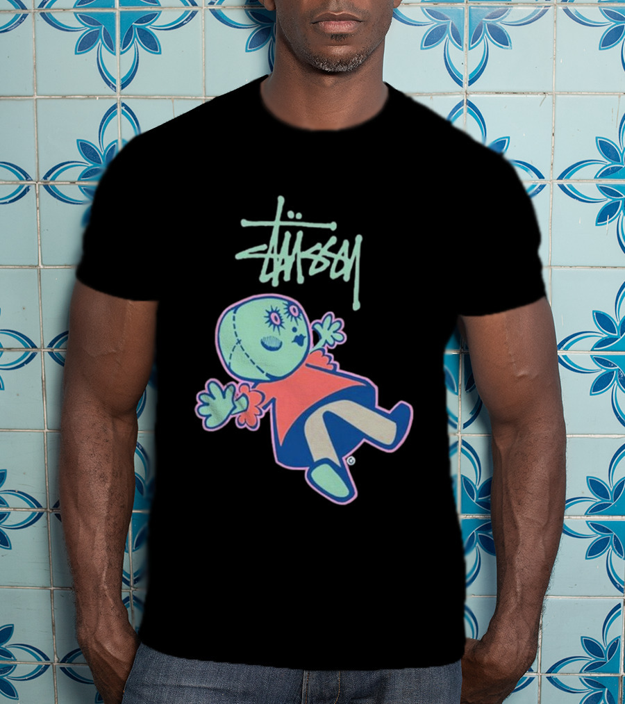 Stussy Dollie Pastel Stitched Character T-Shirt