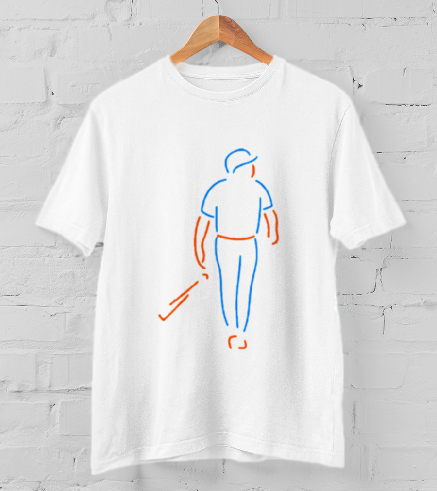 Alvarez Neon Por Qué No Baseball Player Outline T-Shirt