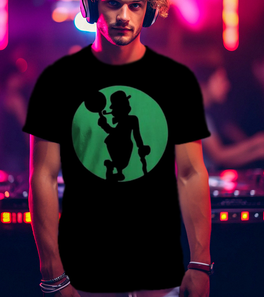 Boston Celtics Shamrock Silhouette Brand T-Shirt