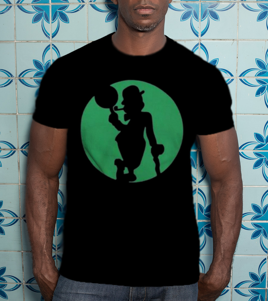 Boston Celtics Shamrock Silhouette Brand T-Shirt