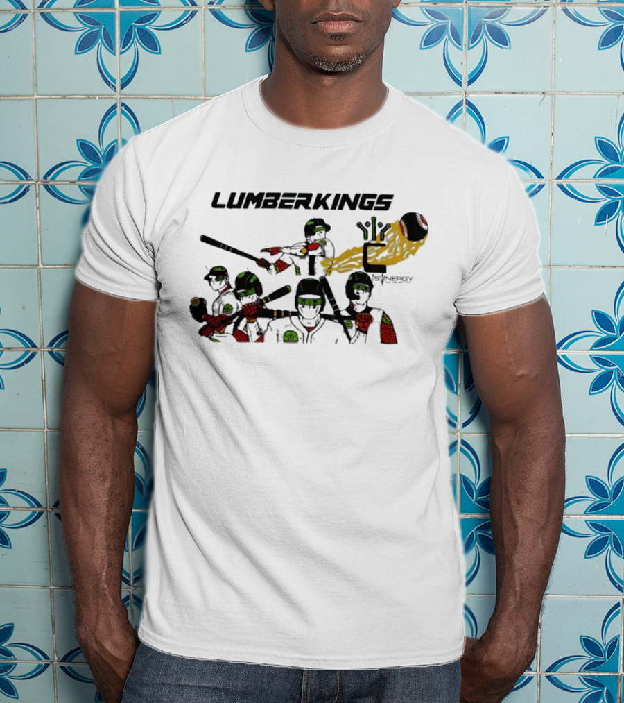 LumberKings Baseball Team With Synergy Mural T-Shirt