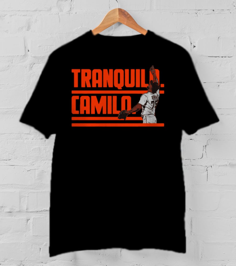 TRanquilo Camilo Doval Baseball Pitcher Iconic Action T-Shirt