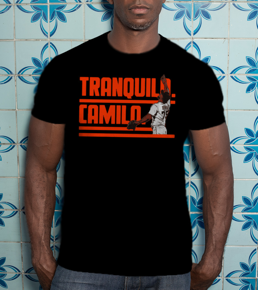 TRanquilo Camilo Doval Baseball Pitcher Iconic Action T-Shirt