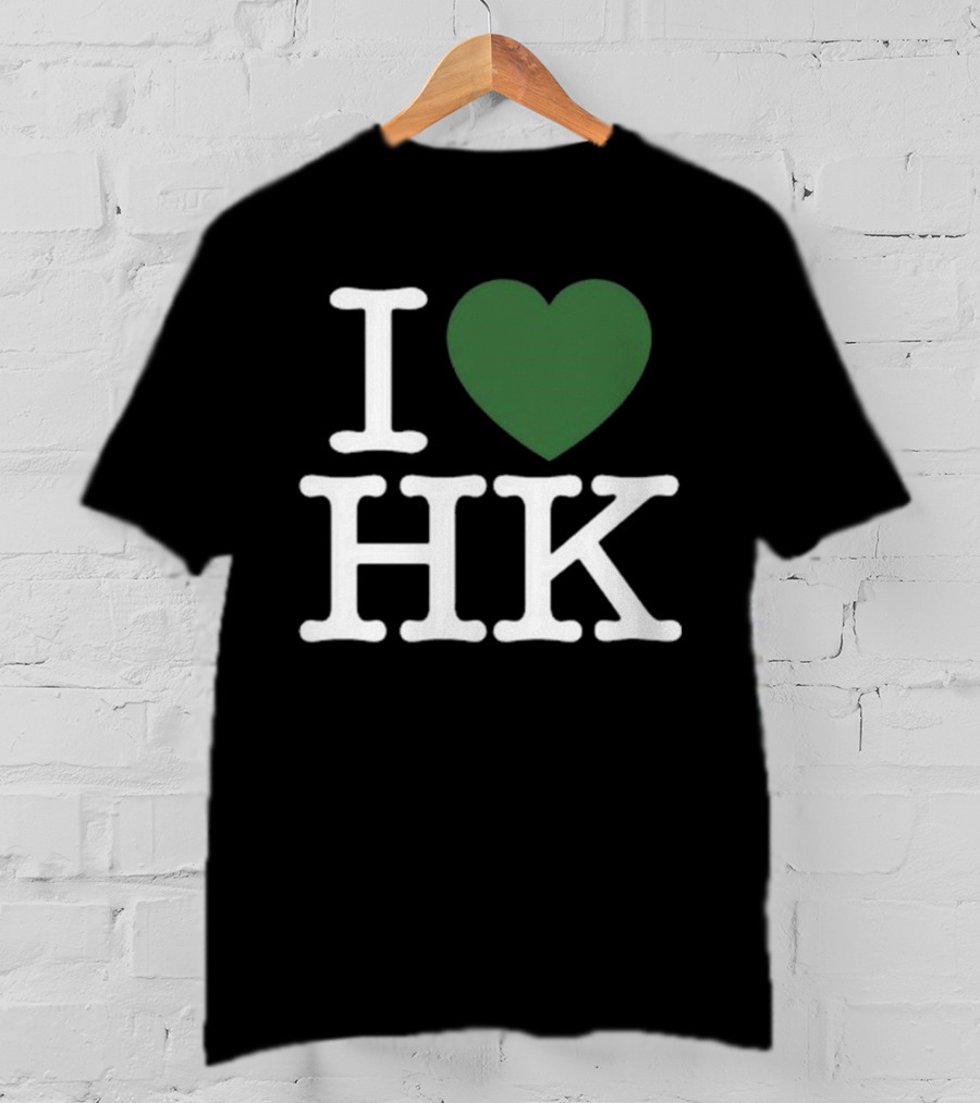 Robert Saleh I Love HK Green Heart T-Shirt