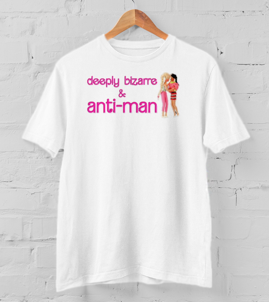 Deeply Bizarre And Anti-Man Pink Barbie Style Kissing T-Shirt