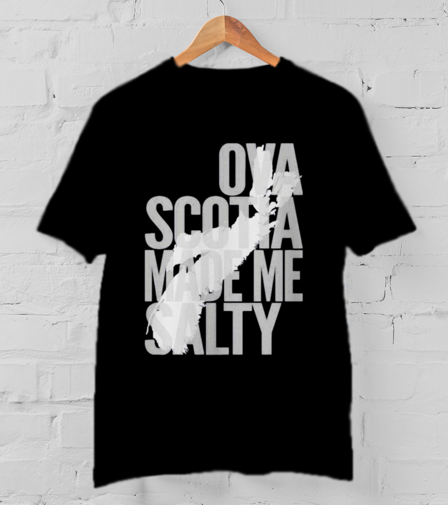 Nova Scotia Made Me Salty Ova Coast Map T-Shirt