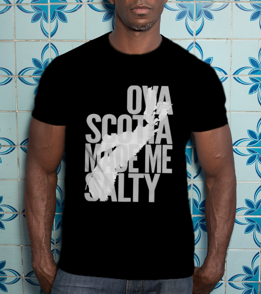 Nova Scotia Made Me Salty Ova Coast Map T-Shirt