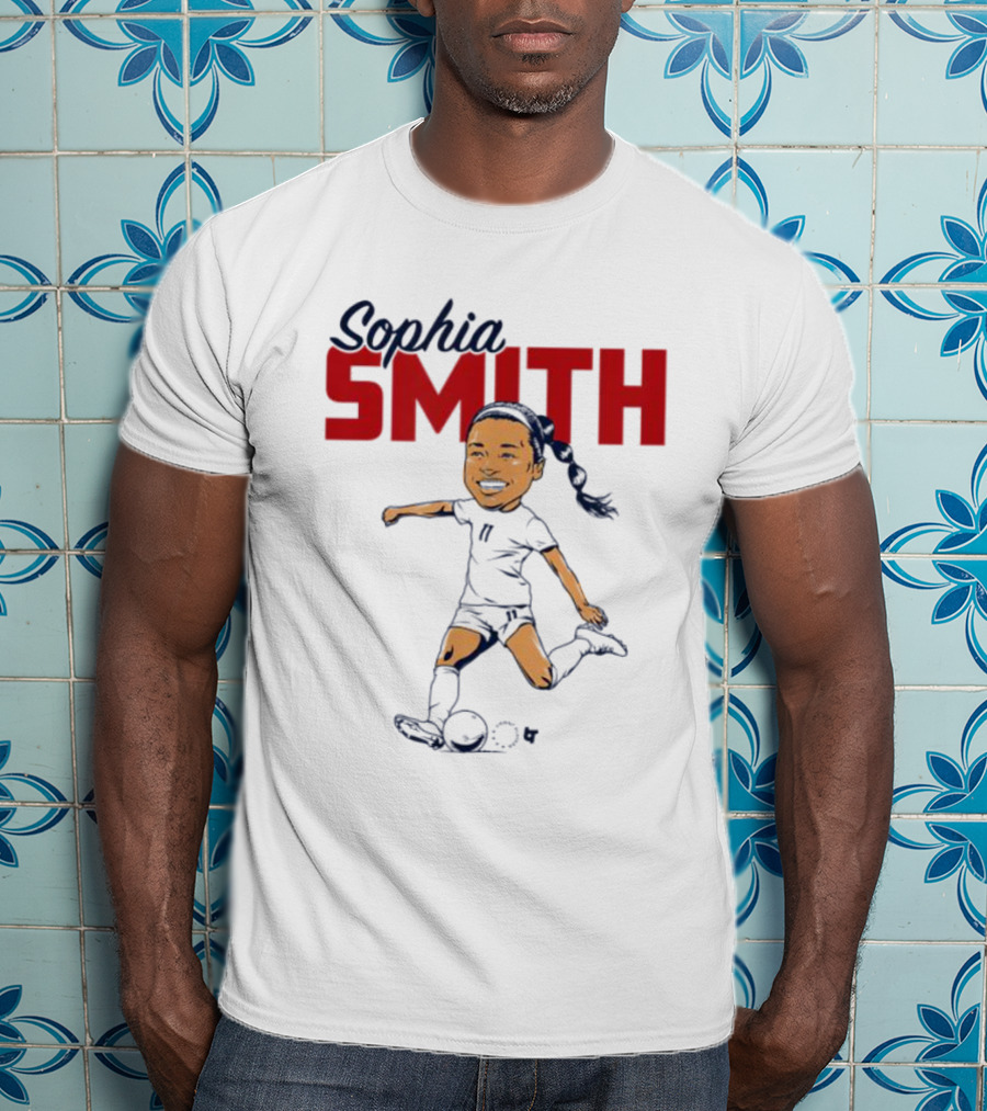 Sophia Smith Caricature USWNT Soccer Player Association T-Shirt