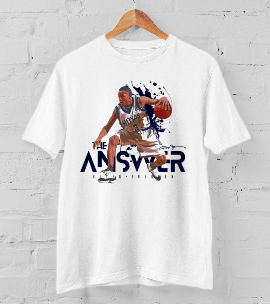 The Answer Allen Iverson Basketball Player Action Pose T-Shirt