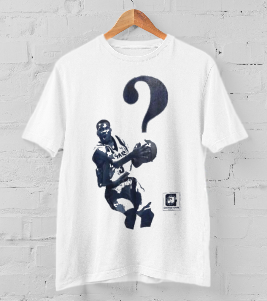 The Answer Georgetown University Allen Iverson Basketball Icon With Question Mark T-Shirt