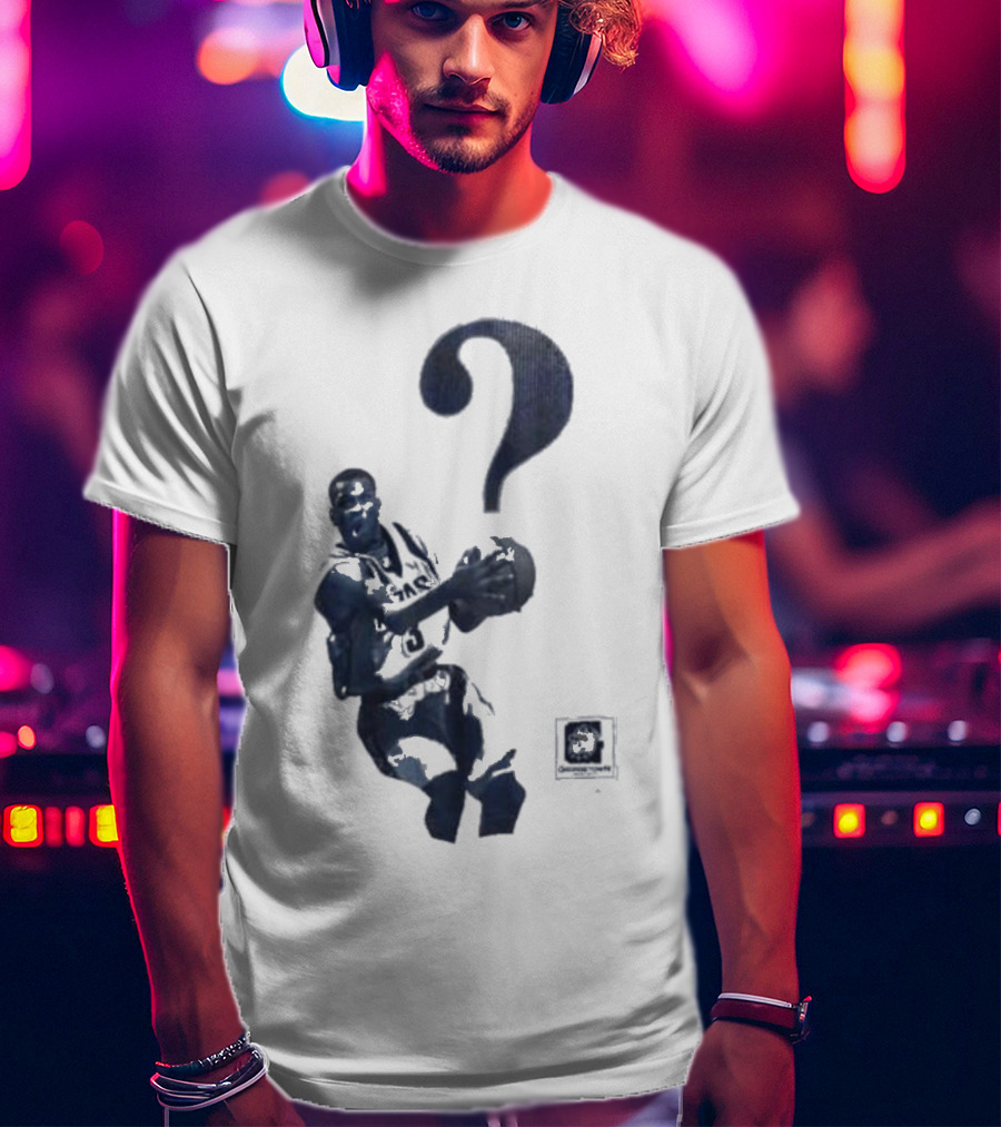 The Answer Georgetown University Allen Iverson Basketball Icon With Question Mark T-Shirt