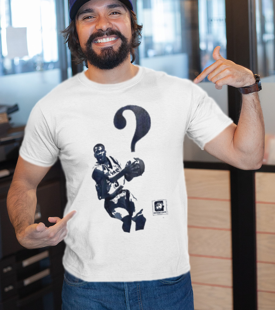 The Answer Georgetown University Allen Iverson Basketball Icon With Question Mark T-Shirt