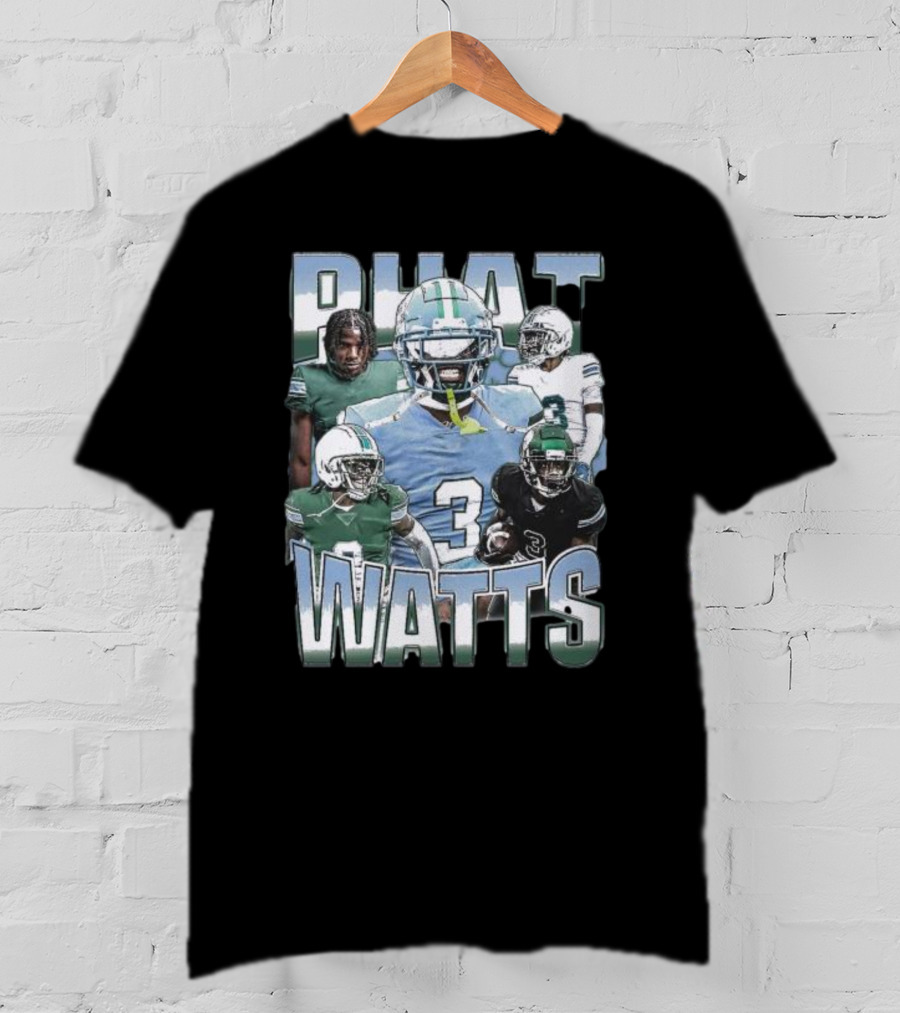 Phat Watts Tulane Green Wave Football Player Collage T-Shirt