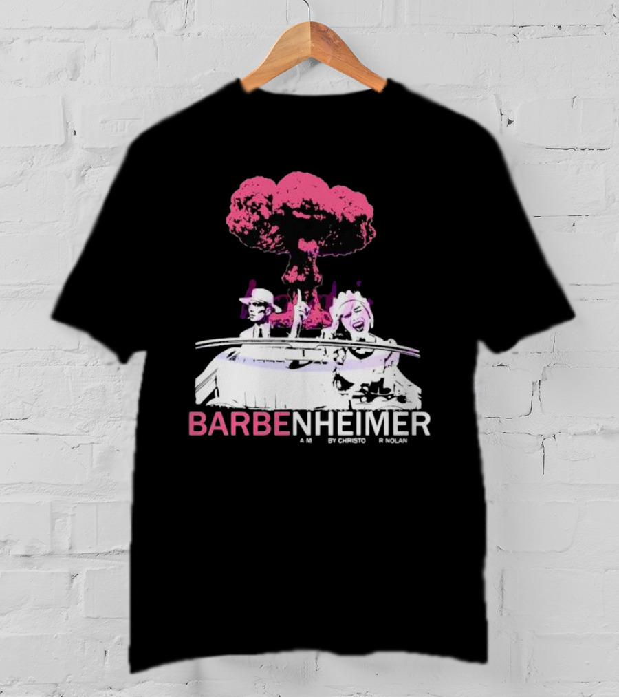 Vintage Barbenheimer A Movie By Christopher Nolan Comeon Baby Let’s Go Party T-Shirt