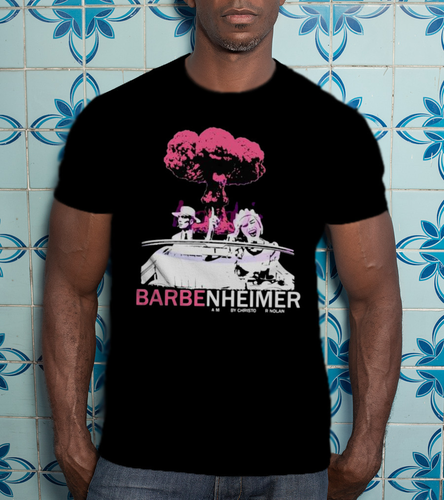 Vintage Barbenheimer A Movie By Christopher Nolan Comeon Baby Let’s Go Party T-Shirt