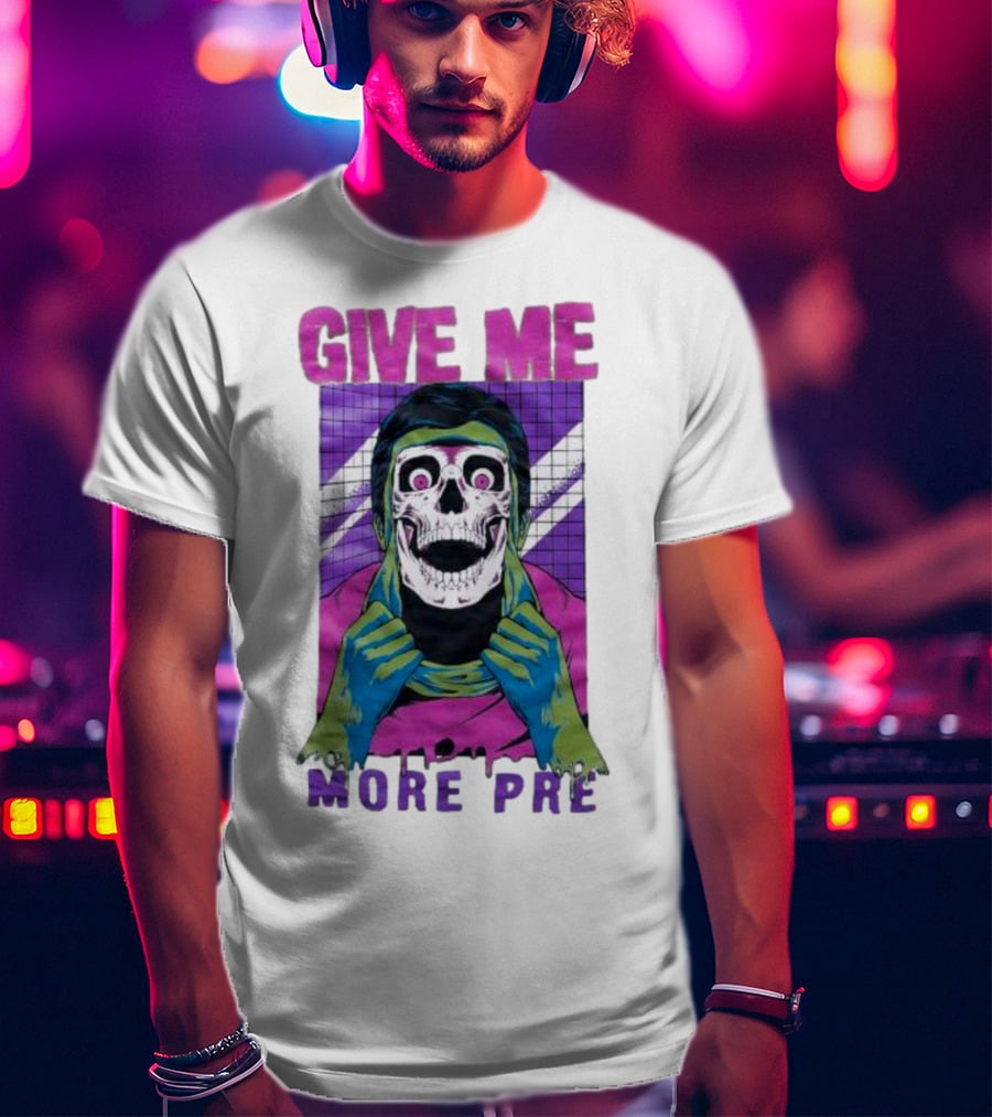GIVE ME MORE PRE Skull Mask Urban T-Shirt