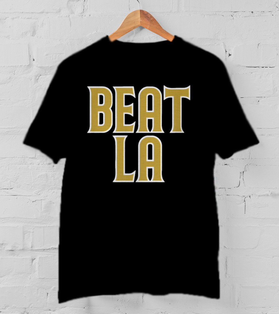 San Diego Beat LA Brown Text T-Shirt
