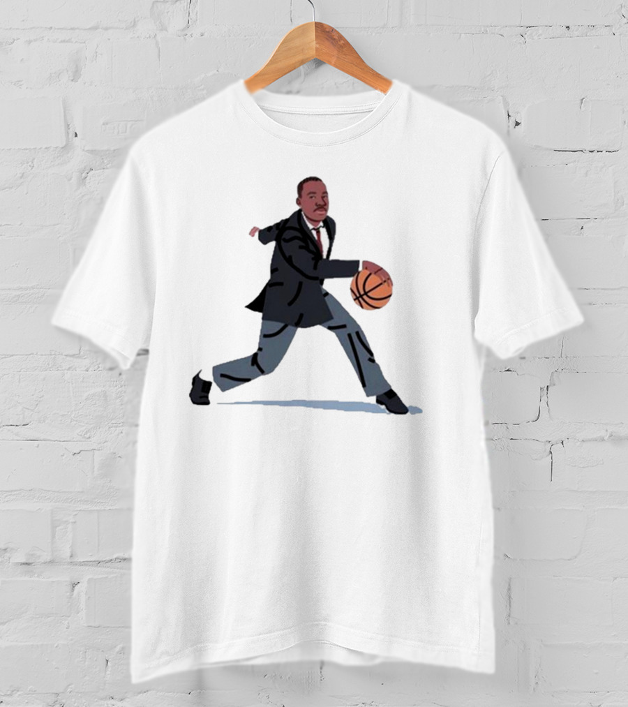 Balling Martin Dribbling In Suit With Basketball T-Shirt