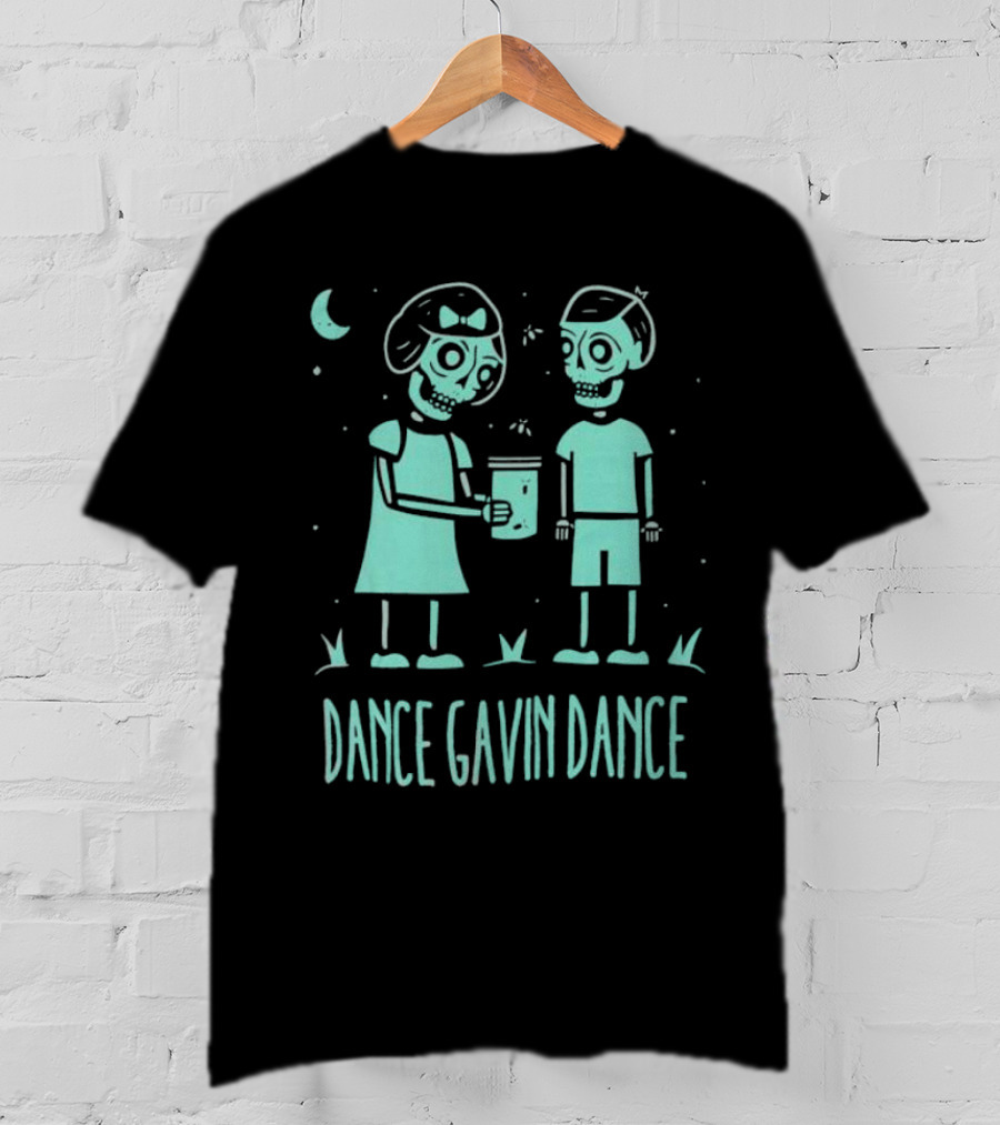 Blue Skull Dance Gavin Dance Under Moonlit Night T-Shirt