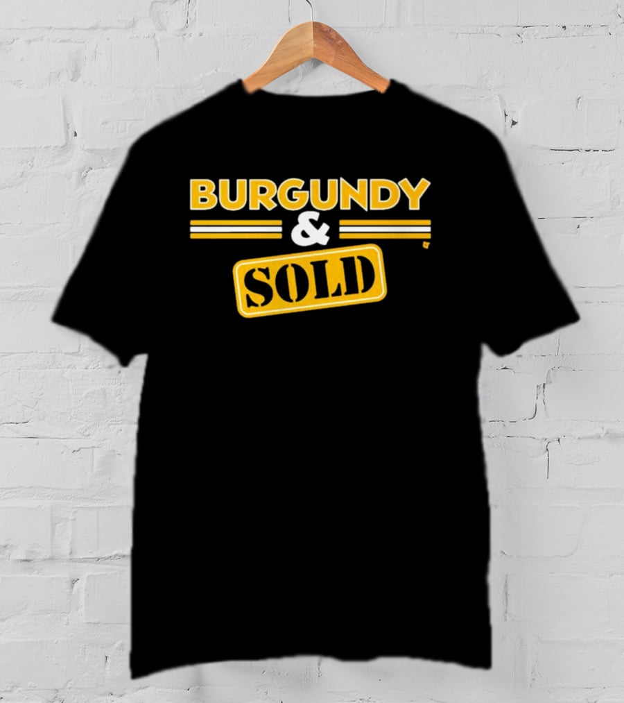 Burgundy And Sold Washington D.C. Football Burgundy And Sold T-Shirt