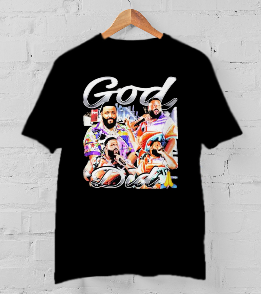 DJ Khaled God Did Graphic Illustration Prayer Hands T-Shirt